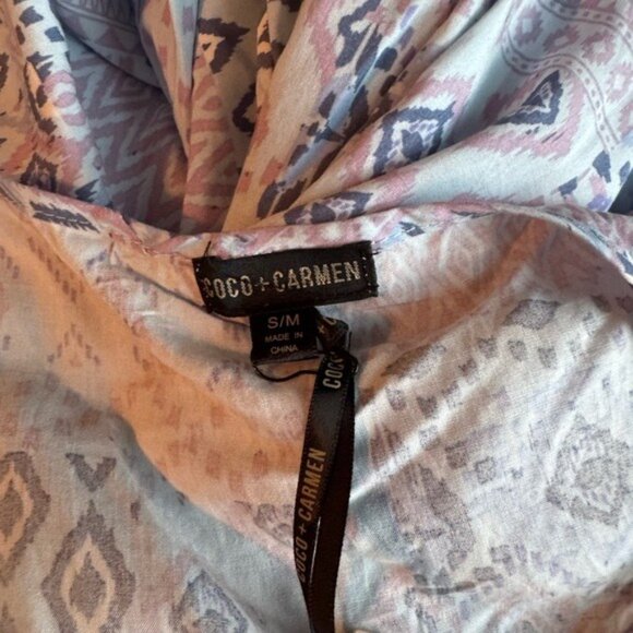Coco + Carmen Tawny Spaghetti Stripe Dress Medium Beachy Coastal Fairyco… - Picture 7 of 10